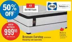 The Brick Sealy Posturepedic Plus 1000 Series Bronson Eurotop Medium Queen Mattress offer