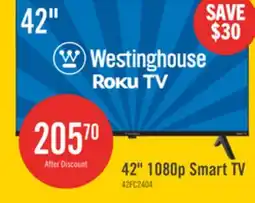 The Brick Westinghouse 42 1080P Roku Smart TV offer