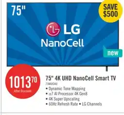 The Brick LG 75 NanoCell AI NANO80 4K Smart TV (75NANO80AUA.ACC) offer
