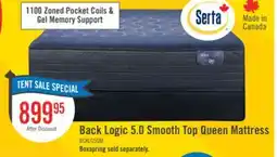 The Brick Serta Back Logic 5.0 Smooth Top Extra Firm Queen Mattress Set offer