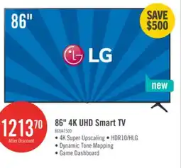The Brick LG 86 UA75 4K Smart TV offer