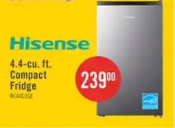 The Brick Hisense 18.7 4.4 Cu. Ft. Compact Refrigerator - Silver - RC44C1GSE offer