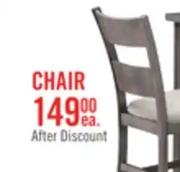 The Brick Krew Counter-Height Dining Chair with Polyester Fabric, Ladder Back, Melamine - Grey offer