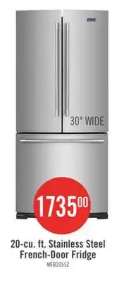 The Brick Maytag 30 19.6 Cu. Ft. French-Door Refrigerator - Fingerprint Resistant Stainless Steel - MFB2055FRZ offer