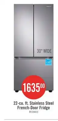 The Brick Samsung 30 22.1 Cu. Ft. French-Door Refrigerator - Stainless Steel - RF22A4111SR/AA offer