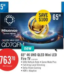 The Brick Hisense 65 QD7QFM Series Mini-LED QLED AI Fire TV (65QD7QFM) offer