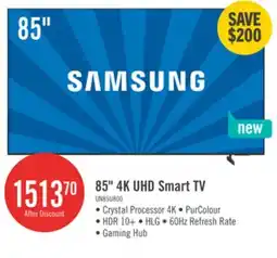 The Brick Samsung 85 Crystal UHD U8000 4K Smart TV offer