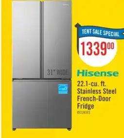 The Brick Hisense 31.3 22.1 Cu. Ft. French-Door Refrigerator - Stainless Steel - RF22B3FSE offer
