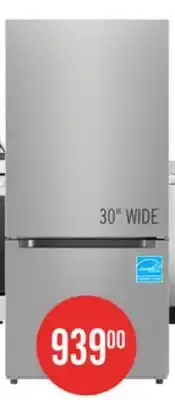 The Brick Midea 18.7 Cu. Ft. Bottom-Freezer Refrigerator - MRB19B7AST offer