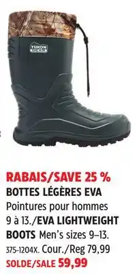 Canadian Tire YUKON GEAR EVA LIGHTWEIGHT BOOTS offer