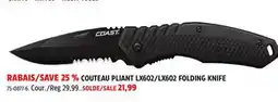Canadian Tire COAST LX602 FOLDING KNIFE offer