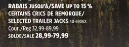 Canadian Tire MotoMaster SELECTED TRAILER JACKS offer
