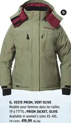 Canadian Tire Striker PRISM JACKET, OLIVE offer