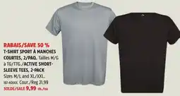 Canadian Tire ACTIVE SHORT- SLEEVE TEES, 2-PACK offer