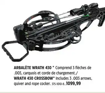Canadian Tire CROSMAN WRATH 430 CROSSBOW offer