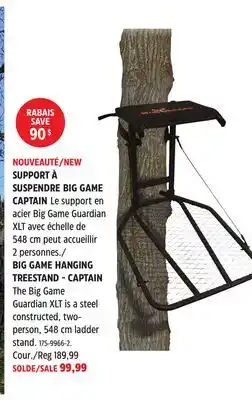 Canadian Tire BIG GAME HANGING TREESTAND - CAPTAIN offer