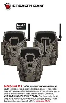 Canadian Tire WILD GAME INNOVATION TERRA XT CAMERA offer