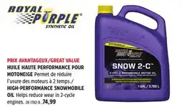 Canadian Tire Royal Purple HIGH-PERFORMANCE SNOWMOBILE OIL offer