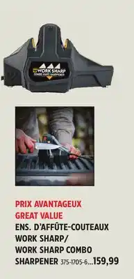 Canadian Tire WORK SHARP COMBO SHARPENER offer