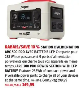 Canadian Tire ARC 300 PRO POWER STATION WITH LFP BATTERY offer