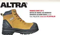 Canadian Tire Altra ENFORCER CSA WORK BOOTS offer