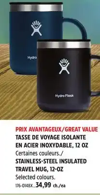 Canadian Tire HYDRO FLASK STAINLESS-STEEL INSULATED TRAVEL MUG, 12-OZ offer