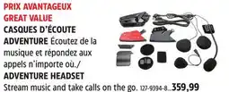 Canadian Tire ADVENTURE HEADSET Stream music and take calls on the go offer