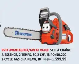 Canadian Tire Husqvarna 2-CYCLE GAS CHAINSAW offer