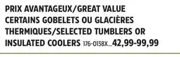 Canadian Tire Hydro Flask SELECTED TUMBLERS OR INSULATED COOLERS offer