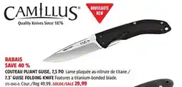 Canadian Tire Camillus 7.3̋ GUISE FOLDING KNIFE offer