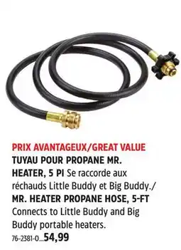 Canadian Tire MR. HEATER PROPANE HOSE, 5-FT offer