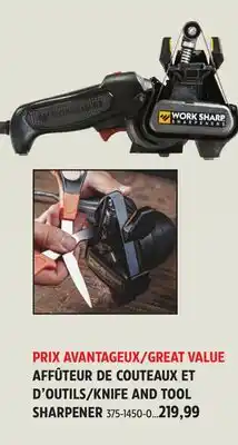 Canadian Tire Work Sharp KNIFE AND TOOL SHARPENER offer
