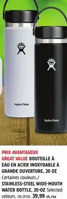 Canadian Tire Hydro Flask STAINLESS-STEEL WIDE-MOUTH WATER BOTTLE, 20-OZ offer