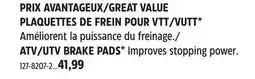 Canadian Tire Demon ATV/UTV BRAKE PADS*Improves stopping power offer
