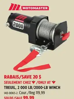 Canadian Tire MotoMaster 2000-LB WINCH offer
