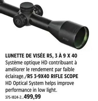 Canadian Tire R5 3-9X40 RIFLE SCOPE offer