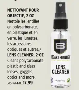 Canadian Tire LENS CLEANER, 2-0Z offer