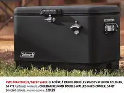 Canadian Tire COLEMAN REUNION DOUBLE-WALLED HARD COOLER offer