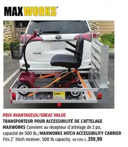 Canadian Tire MAXWORKS HITCH ACCESSIBILITY CARRIER Fits 2˝ hitch receiver offer
