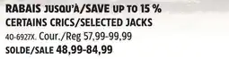 Canadian Tire MOTOMASTER SELECTED JACKS offer