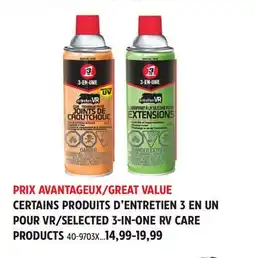 Canadian Tire WD-40 SELECTED 3-IN-ONE RV CARE PRODUCTS offer