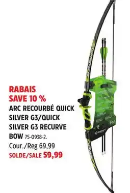 Canadian Tire BARNETT QUICK SILVER G3 RECURVE BOW offer