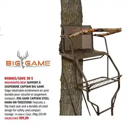 Canadian Tire BIG GAME CAPTAIN STEEL HANG-ON TREESTAND offer