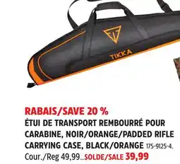 Canadian Tire Tikka PADDED RIFLE CARRYING CASE offer