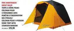 Canadian Tire COLEMAN PEAK1 4-PERSON DOME TENT WITH STARVIEW WINDOW offer