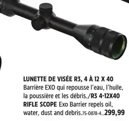 Canadian Tire R3 4-12X40 RIFLE SCOPE offer
