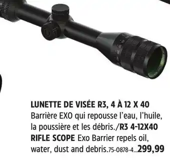 Canadian Tire R3 4-12X40 RIFLE SCOPE offer