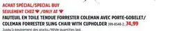 Canadian Tire COLEMAN FORRESTER SLING CHAIR WITH CUPHOLDER offer