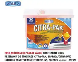 Canadian Tire WALEX CITRA-PAK HOLDING TANK TREATMENT DROP-INS, 30 PACK offer
