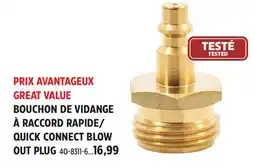 Canadian Tire Camco QUICK CONNECT BLOW OUT PLUG offer
